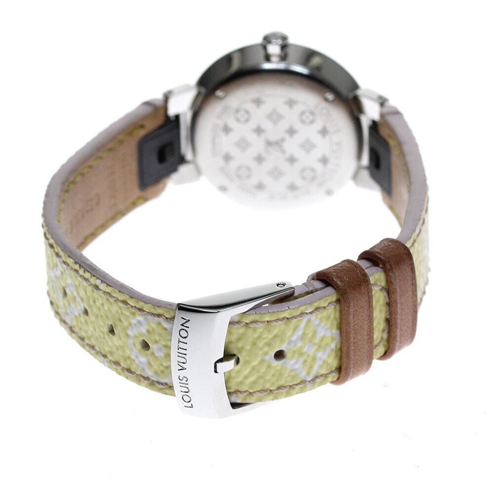 LOUIS VUITTON Tambour Slim MM QA146 8P diamond Quartz Ladies Watch - Picture 3 of 11